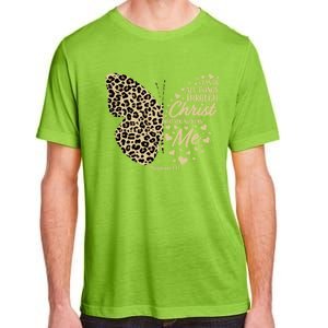 Christian Bible Verse Butterfly Cheetah Mom N Gift Adult ChromaSoft Performance T-Shirt