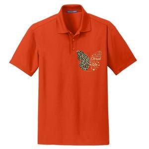 Christian Bible Verse Butterfly Cheetah Mom N Gift Dry Zone Grid Polo