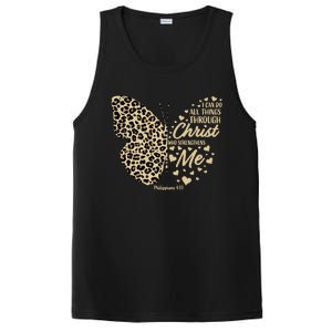 Christian Bible Verse Butterfly Cheetah Mom N Gift PosiCharge Competitor Tank