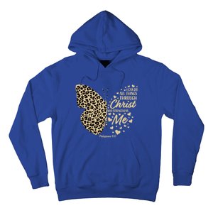 Christian Bible Verse Butterfly Cheetah Mom N Gift Hoodie