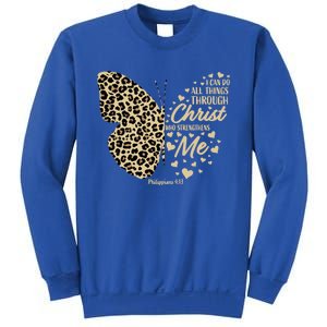 Christian Bible Verse Butterfly Cheetah Mom N Gift Sweatshirt