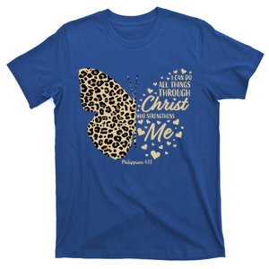 Christian Bible Verse Butterfly Cheetah Mom N Gift T-Shirt