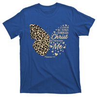 Christian Bible Verse Butterfly Cheetah Mom N Gift T-Shirt