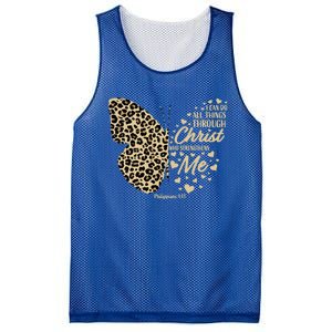 Christian Bible Verse Butterfly Cheetah Mom N Gift Mesh Reversible Basketball Jersey Tank