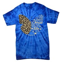 Christian Bible Verse Butterfly Cheetah Mom N Gift Tie-Dye T-Shirt