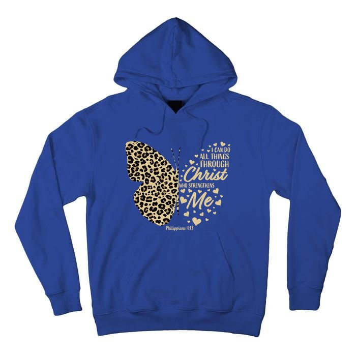 Christian Bible Verse Butterfly Cheetah Mom N Gift Tall Hoodie