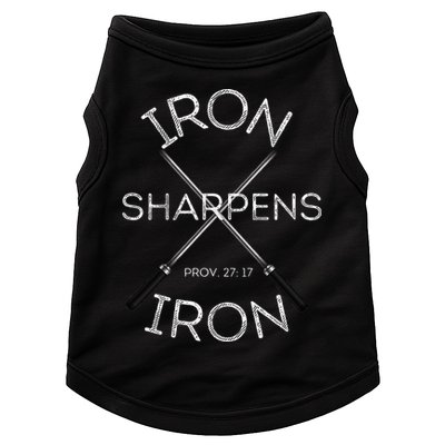 Christian Bible Verse Iron Sharpens Iron Prov 2717 Doggie Tank