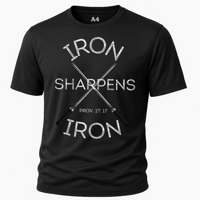Christian Bible Verse Iron Sharpens Iron Prov 2717 Performance Shirt