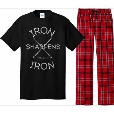 Christian Bible Verse Iron Sharpens Iron Prov 2717 Pajama Set