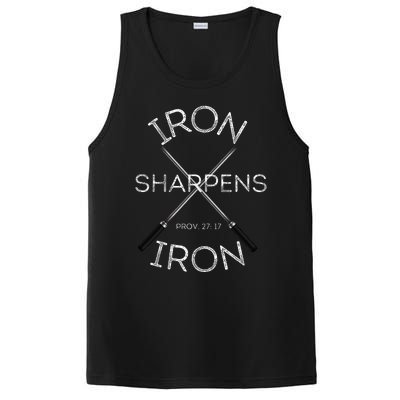 Christian Bible Verse Iron Sharpens Iron Prov 2717 PosiCharge Competitor Tank