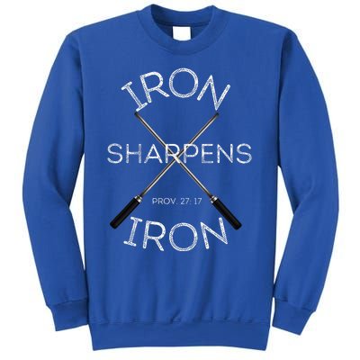 Christian Bible Verse Iron Sharpens Iron Prov 2717 Sweatshirt