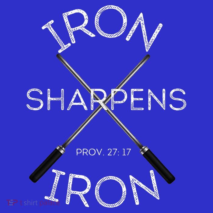 Christian Bible Verse Iron Sharpens Iron Prov 2717 T-Shirt