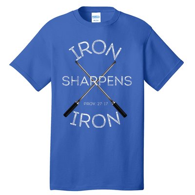 Christian Bible Verse Iron Sharpens Iron Prov 2717 Tall T-Shirt