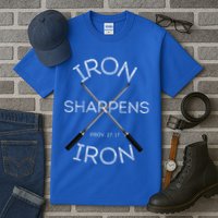 Christian Bible Verse Iron Sharpens Iron Prov 2717 Tall T-Shirt