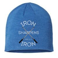 Christian Bible Verse Iron Sharpens Iron Prov 2717 Sustainable Beanie