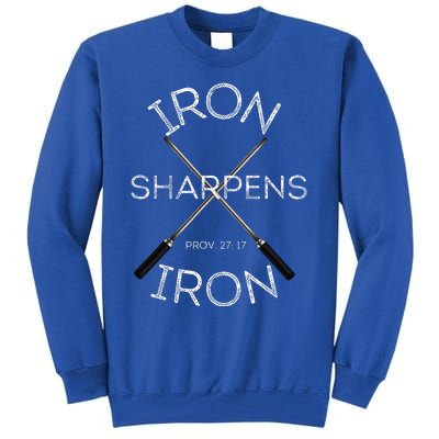 Christian Bible Verse Iron Sharpens Iron Prov 2717 Tall Sweatshirt