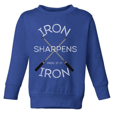 Christian Bible Verse Iron Sharpens Iron Prov 2717 Toddler Sweatshirt