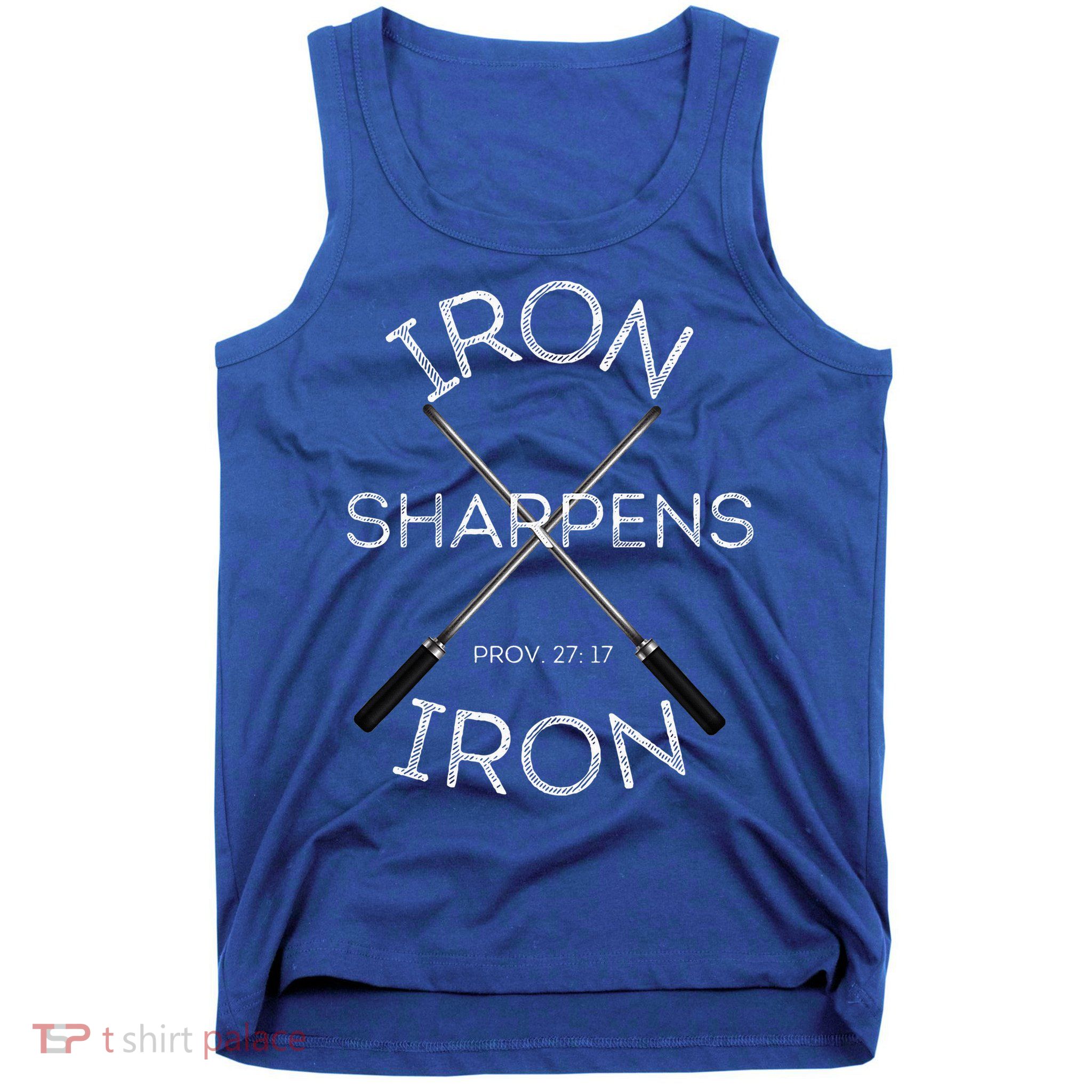 Christian Bible Verse Iron Sharpens Iron Prov 2717 Tank Top