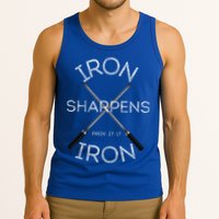 Christian Bible Verse Iron Sharpens Iron Prov 2717 Tank Top