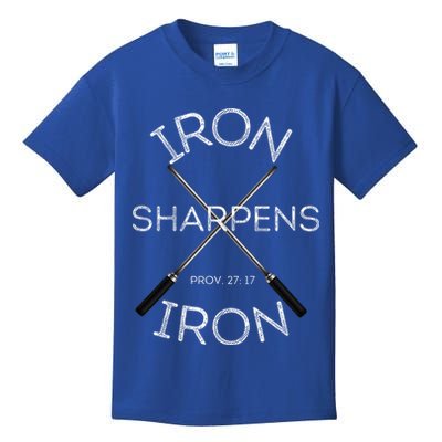 Christian Bible Verse Iron Sharpens Iron Prov 2717 Kids T-Shirt