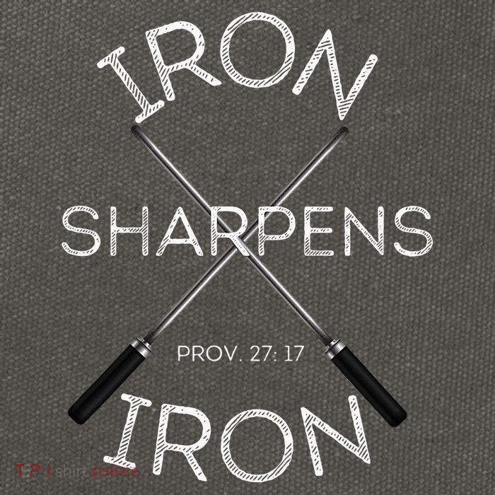 Christian Bible Verse Iron Sharpens Iron Prov 2717 Cotton Canvas Backpack