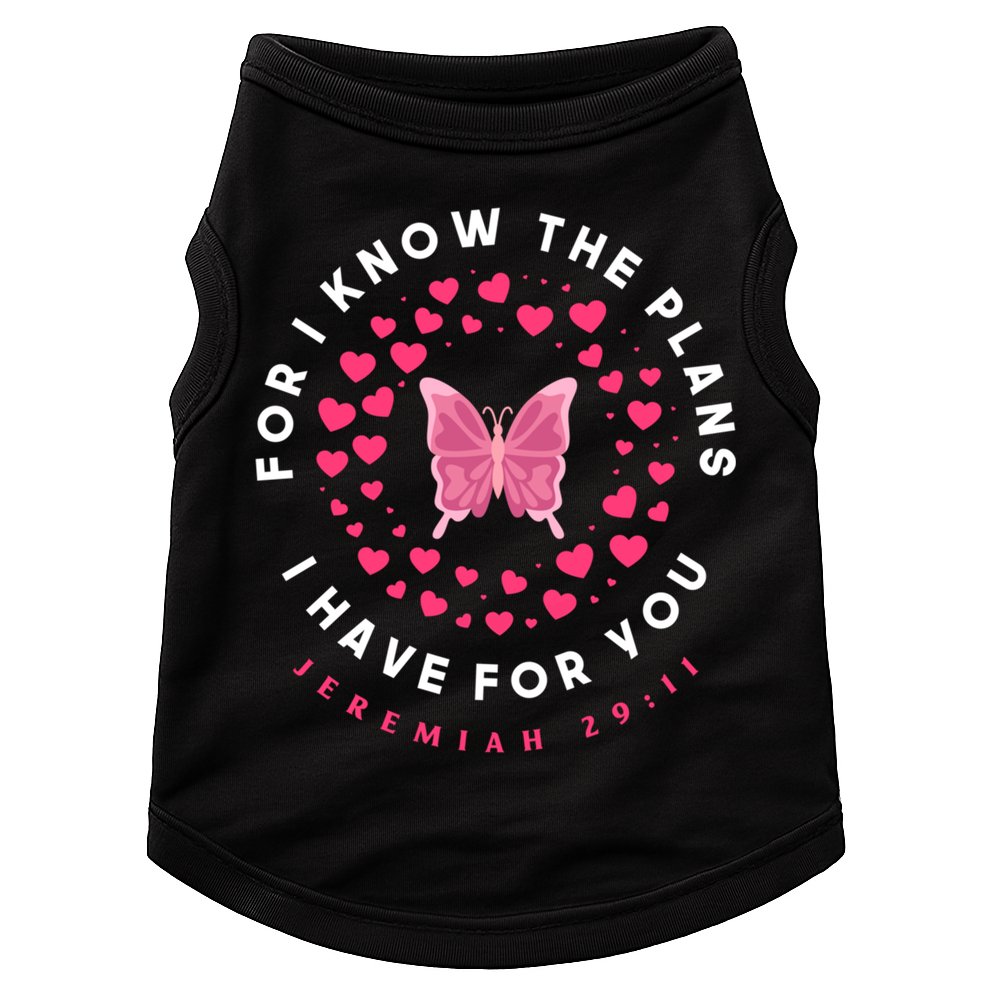 Christian Bible Verse Butterfly Christ Jesus Gift Doggie Tank