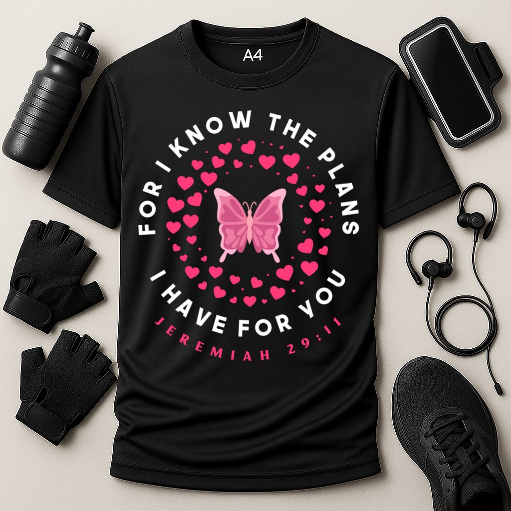 Christian Bible Verse Butterfly Christ Jesus Gift Cooling Performance Crew T-Shirt