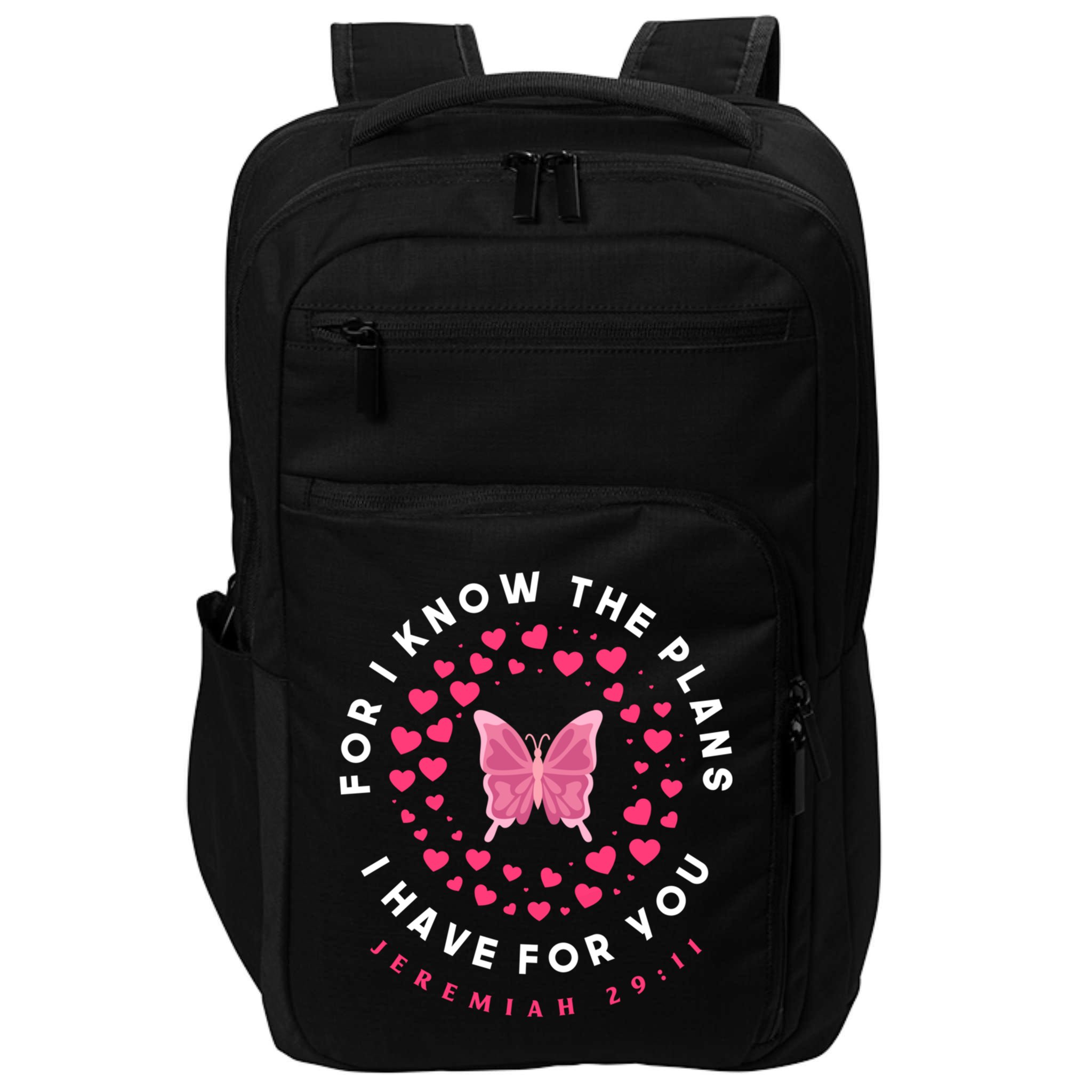 Christian Bible Verse Butterfly Christ Jesus Gift Impact Tech Backpack