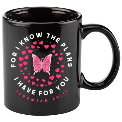 Christian Bible Verse Butterfly Christ Jesus Gift 11oz C Handle Ceramic Mug