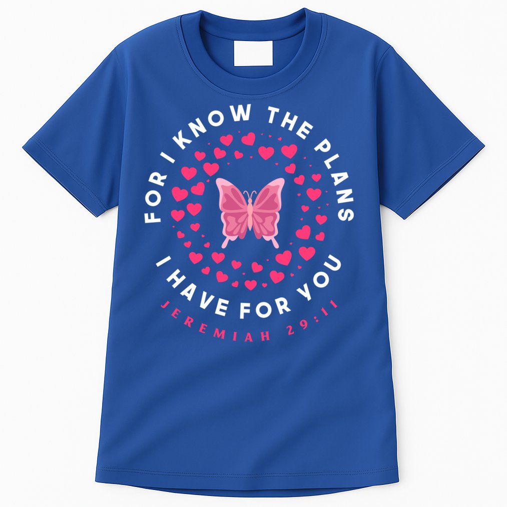 Christian Bible Verse Butterfly Christ Jesus Gift Tall T-Shirt
