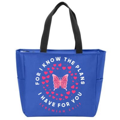 Christian Bible Verse Butterfly Christ Jesus Gift Zip Tote Bag