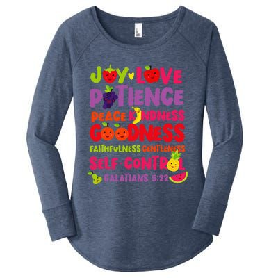 Christian Bible Verse Fruit Of The Spirit Galatians 522 Women's Perfect Tri Tunic Long Sleeve Shirt