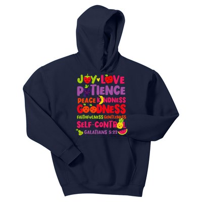 Christian Bible Verse Fruit Of The Spirit Galatians 522 Kids Hoodie