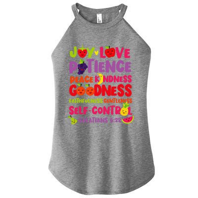 Christian Bible Verse Fruit Of The Spirit Galatians 522 Women's Perfect Tri Rocker Tank