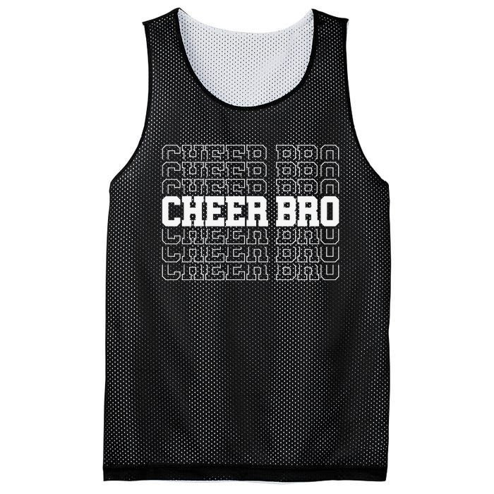 Cheer Bro Vintage Retro Brother Cheerleader Squad Mesh Reversible Basketball Jersey Tank