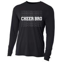 Cheer Bro Vintage Retro Brother Cheerleader Squad Cooling Performance Long Sleeve Crew