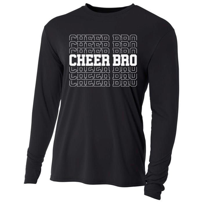 Cheer Bro Vintage Retro Brother Cheerleader Squad Cooling Performance Long Sleeve Crew