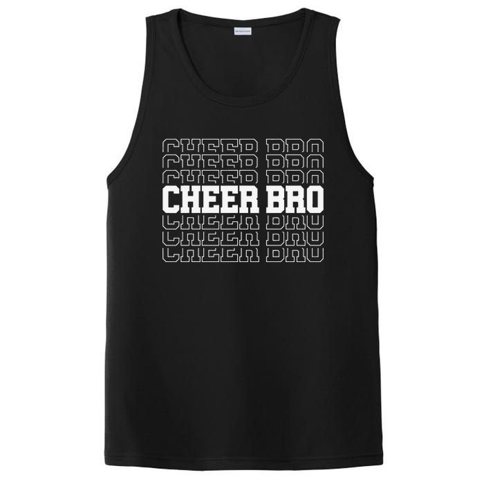 Cheer Bro Vintage Retro Brother Cheerleader Squad PosiCharge Competitor Tank