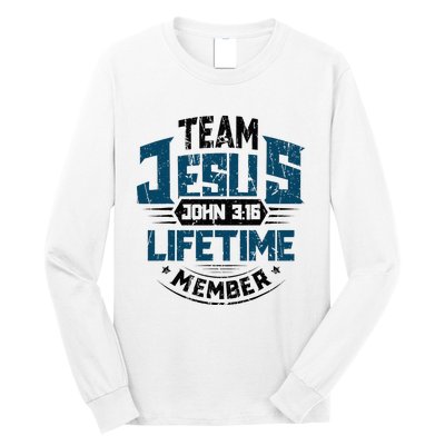 Christian Bible Verse Team Jesus Lifetime Member Scripture Long Sleeve Shirt