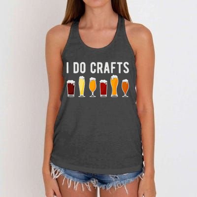 Craft Beer Vintage Funny I Do Crafts Home Brew Art Women's Knotted Racerback Tank