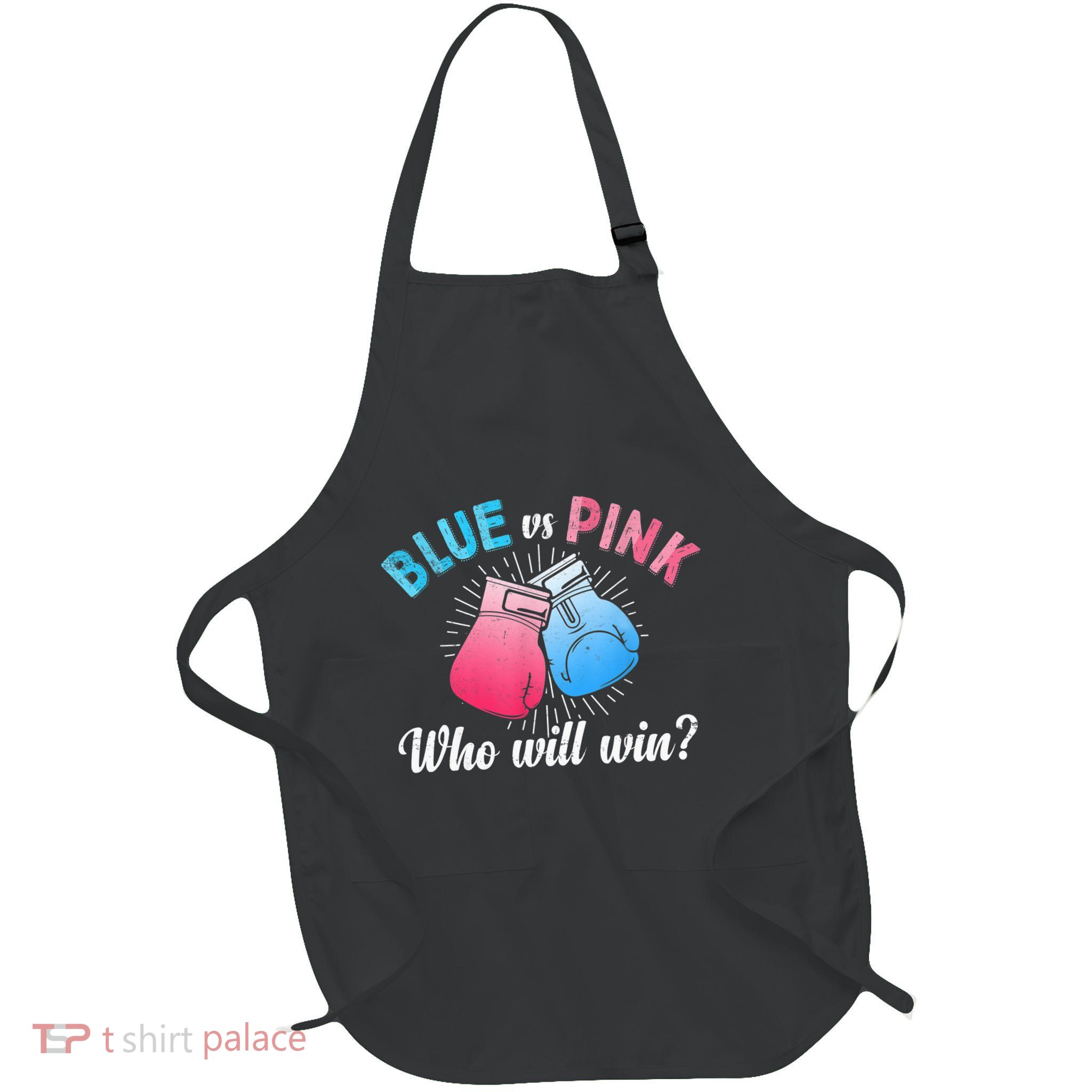 Cute Blue Vs Pink Gender Reveal Party Boxing Boxer Apron