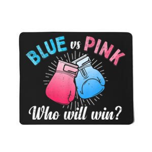 Cute Blue Vs Pink Gender Reveal Party Boxing Boxer Mousepad