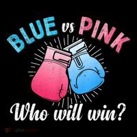 Cute Blue Vs Pink Gender Reveal Party Boxing Boxer Premium T-Shirt