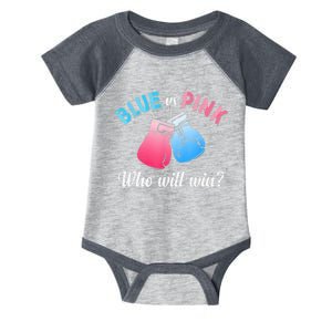 Cute Blue Vs Pink Gender Reveal Party Boxing Boxer Infant Baby Jersey Bodysuit