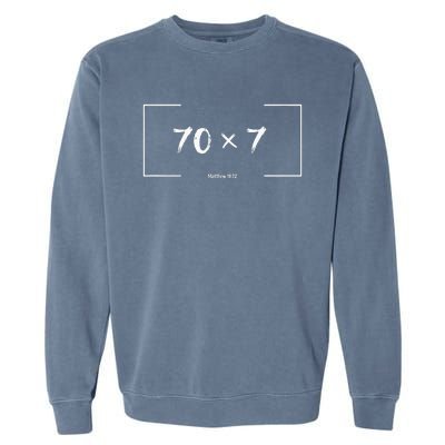 Christian Bible Verse Forgiveness Forgive Matthew 1822 Garment-Dyed Sweatshirt