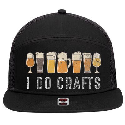 Craft Beer Vintage I Do Crafts Home Brew Art 7 Panel Mesh Trucker Snapback Hat