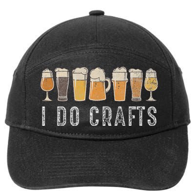 Craft Beer Vintage I Do Crafts Home Brew Art 7-Panel Snapback Hat