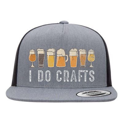 Craft Beer Vintage I Do Crafts Home Brew Art Flat Bill Trucker Hat