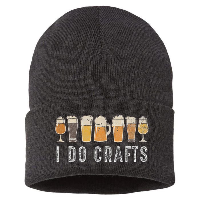 Craft Beer Vintage I Do Crafts Home Brew Art Sustainable Knit Beanie