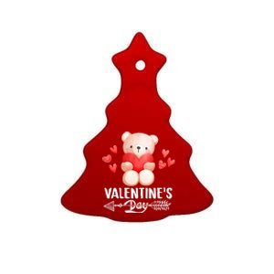 Cute Bear Valentine's Day Funny Gift Ceramic Tree Ornament